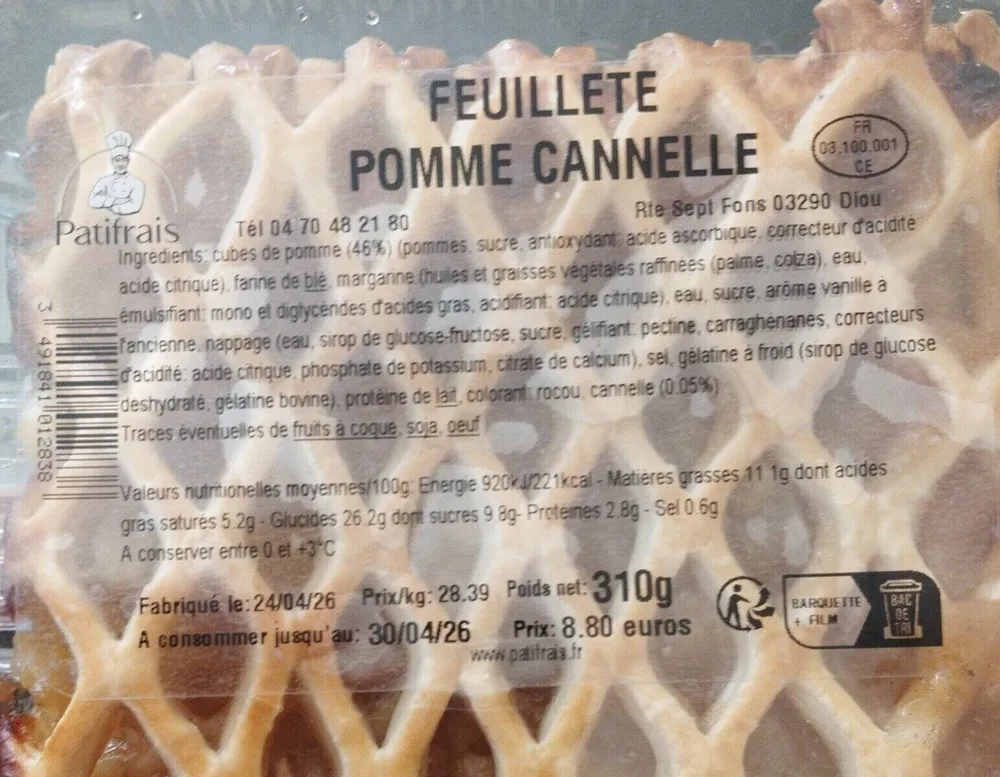 Feuilleté pommes cannelle