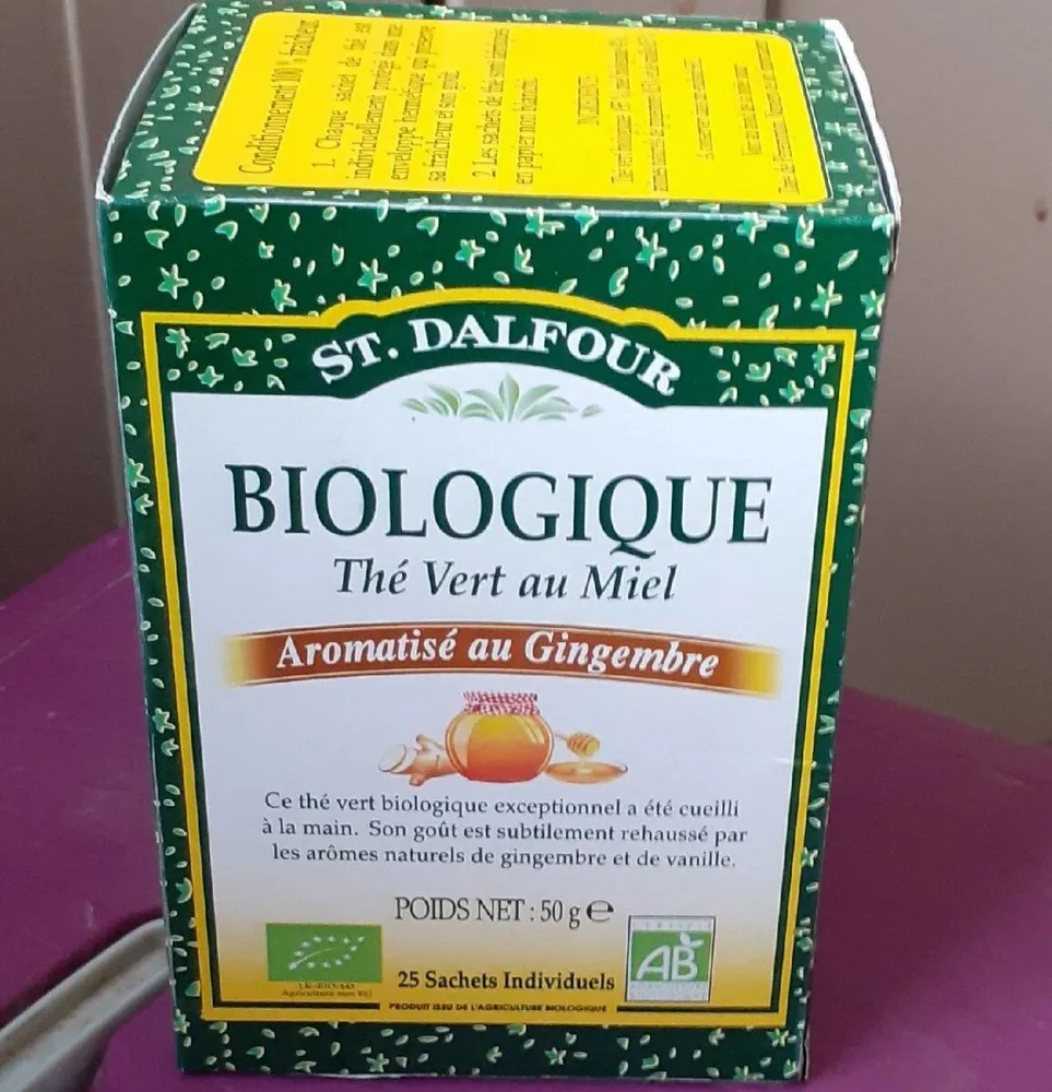 Thé vers au miel aromatisé au gingembre