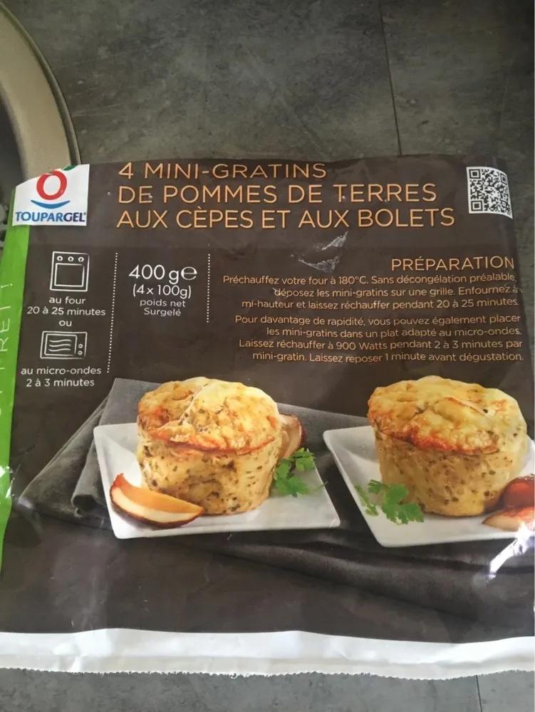 Mini gratin pomme de terres aux cepes et bolets