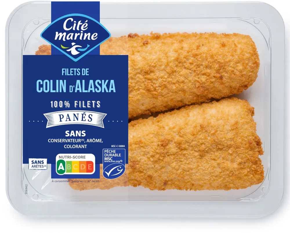 Filets de colin d'Alaska MSC panés - 220g - Frais