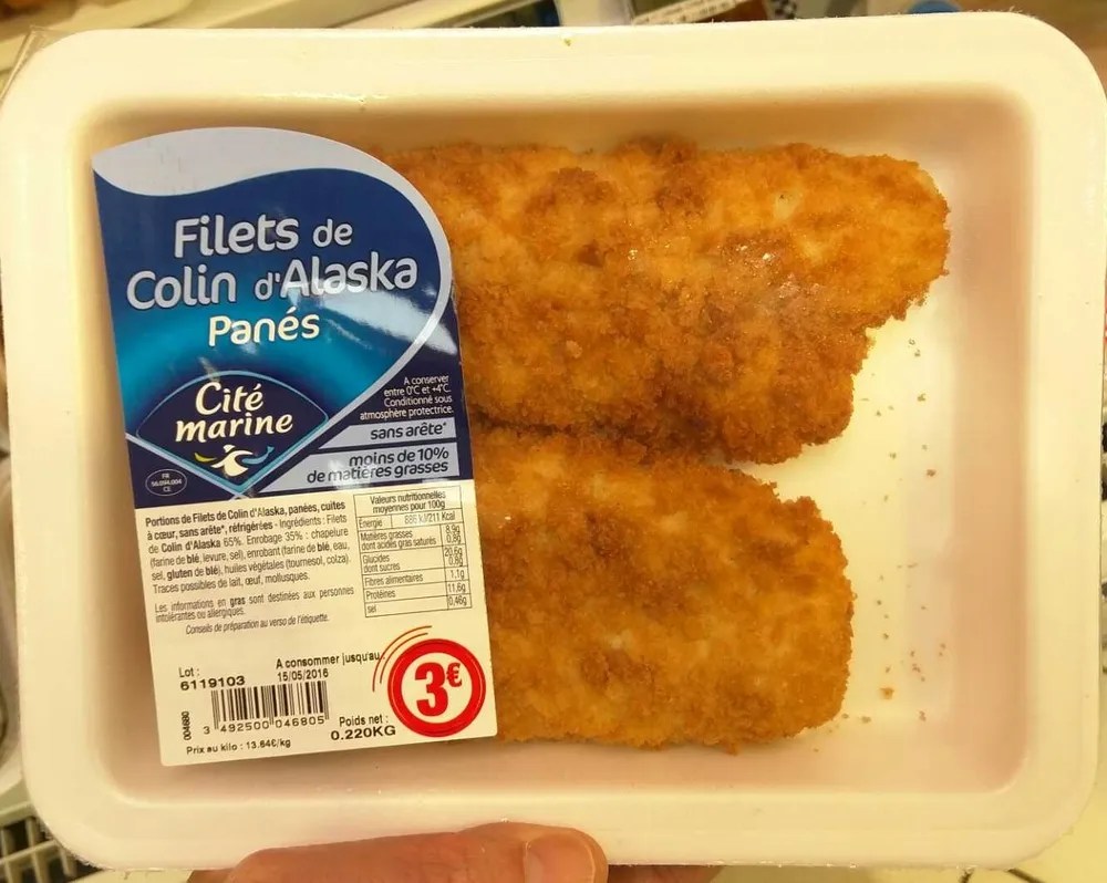 Filets de Colin d'Alaska Panés