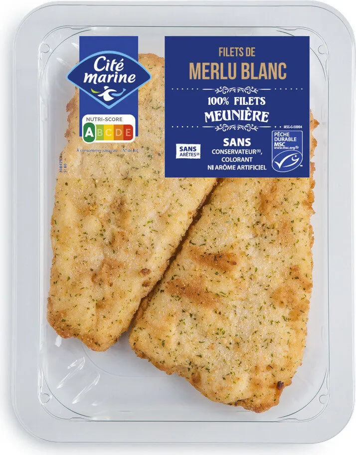Filets de merlu blanc MSC meunière
