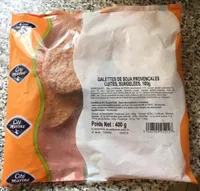 Galettes de soja provençales cuites
