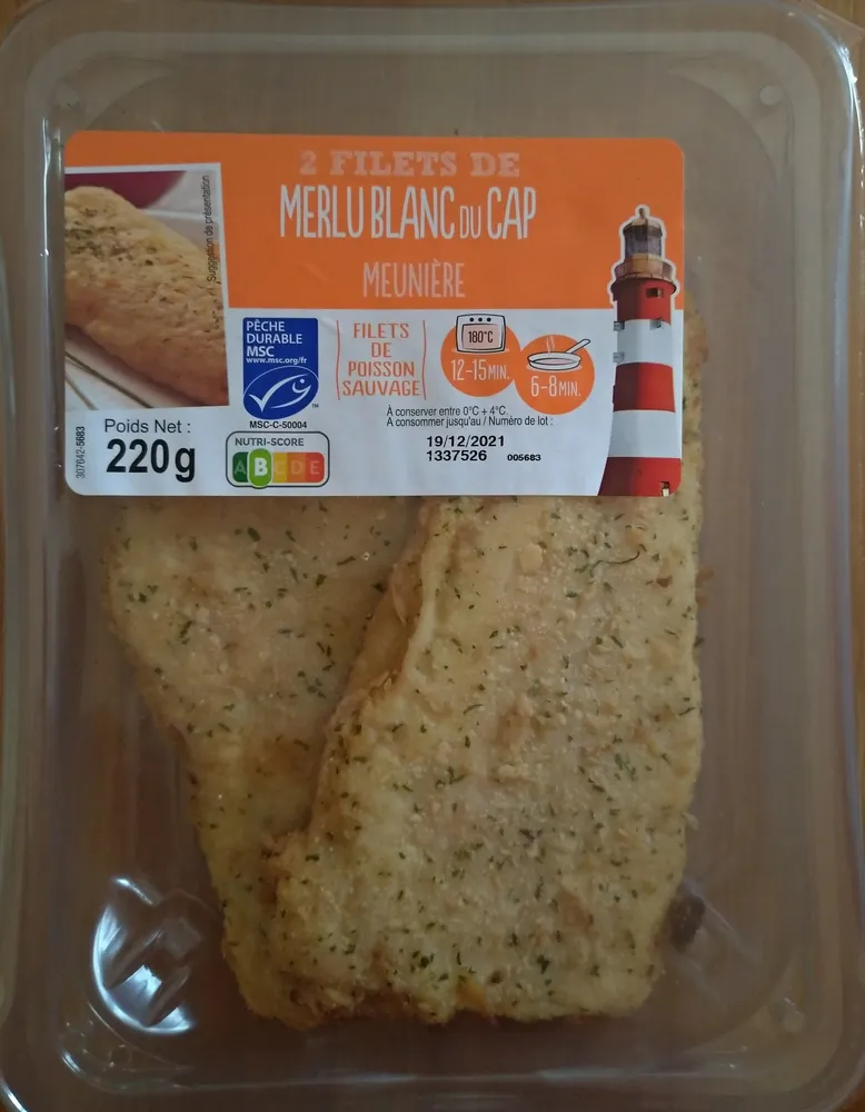 Filets de merlu blanc du cap