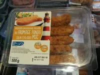 Petits poissons panés au fromage fondu