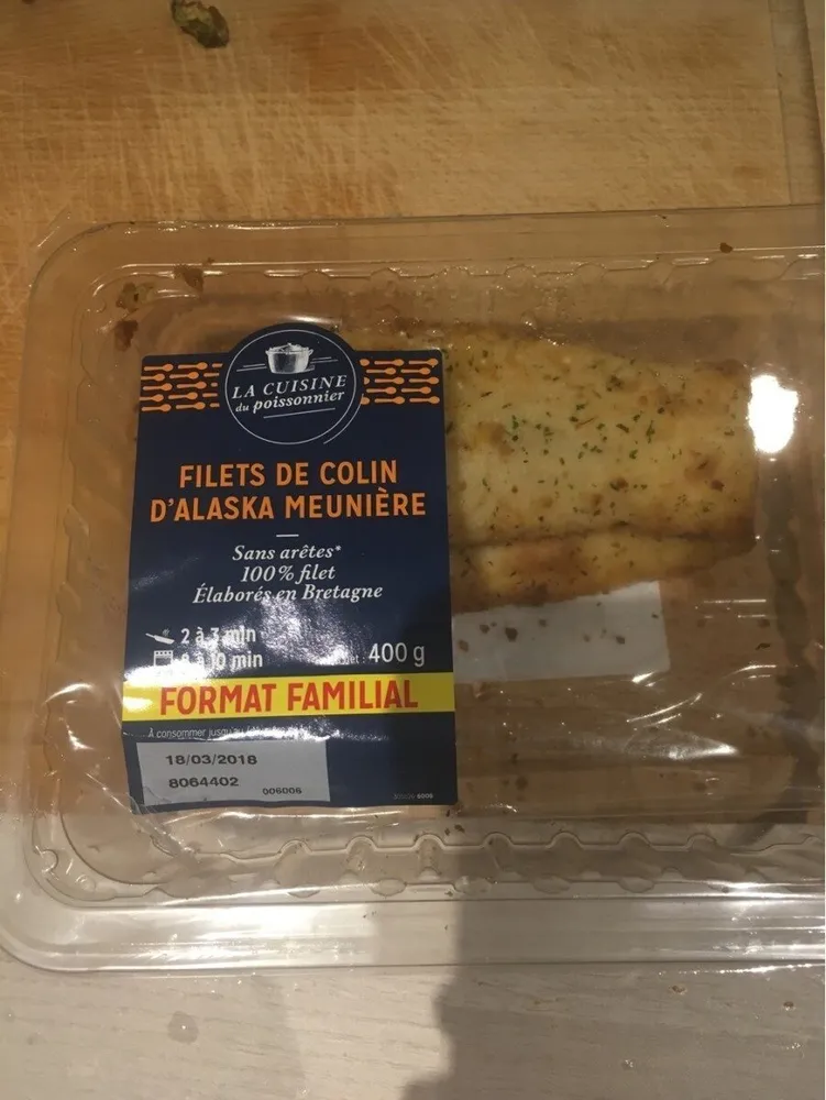 Filets de Colin d'Alaska Meunière