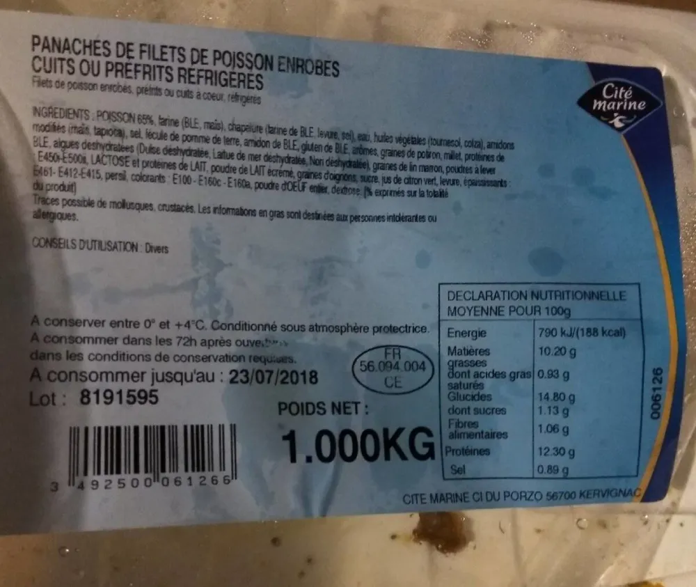 Panache de filet de poisson