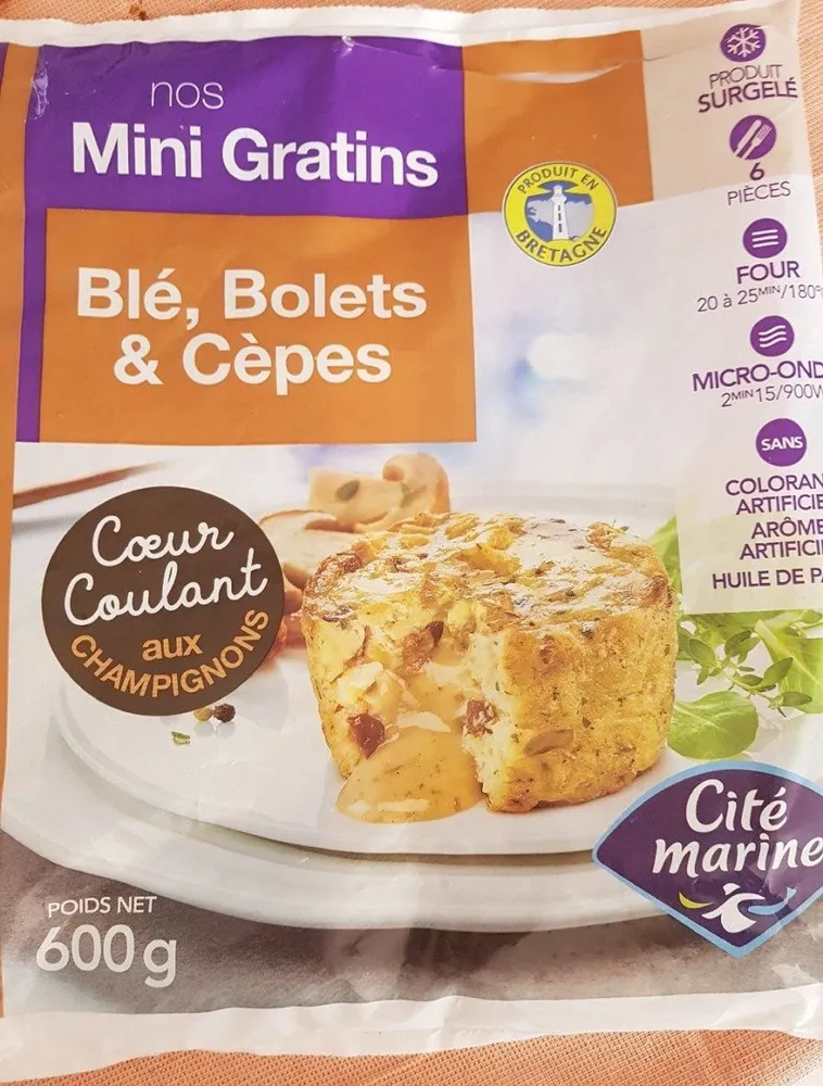 Nos minis gratins Blé,  bolets et cèpes