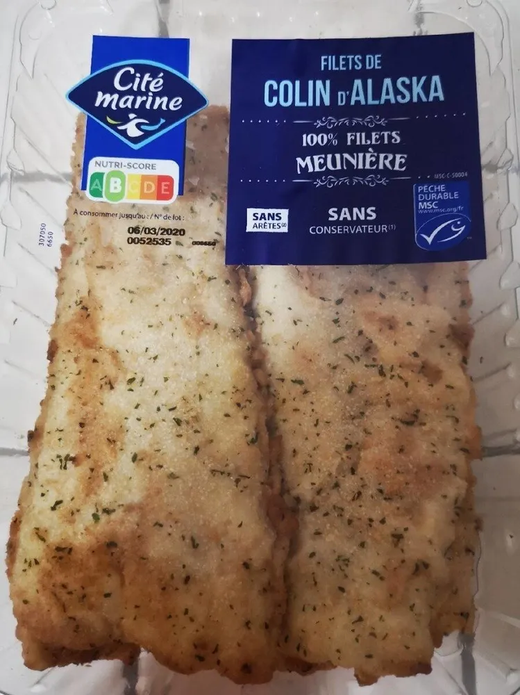 Filets de colin d'Alaska Meunière