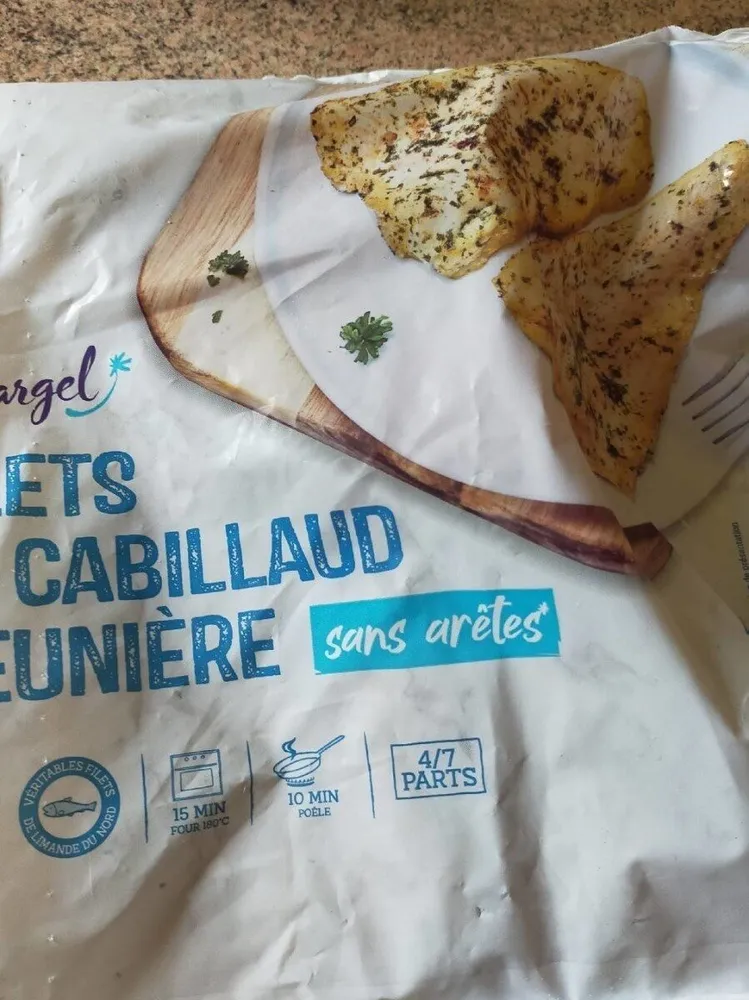 Filets de cabillaud meunière