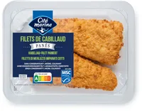 Filets de cabillaud MSC panés - 220g - Frais