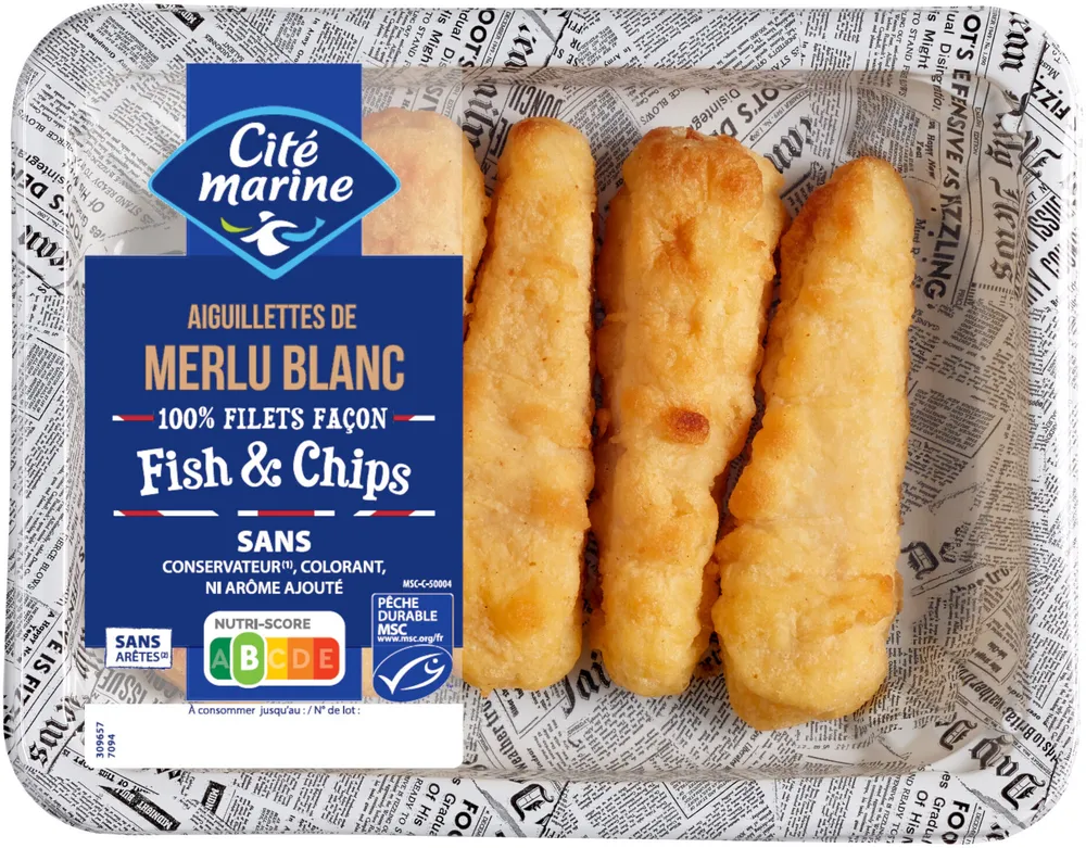Aiguillettes de merlu blanc MSC fish & chips - 240g - Frais