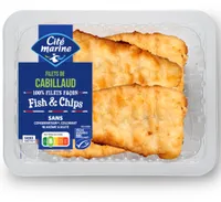 Filets de cabillaud MSC façon fish & chips - 400g - Frais