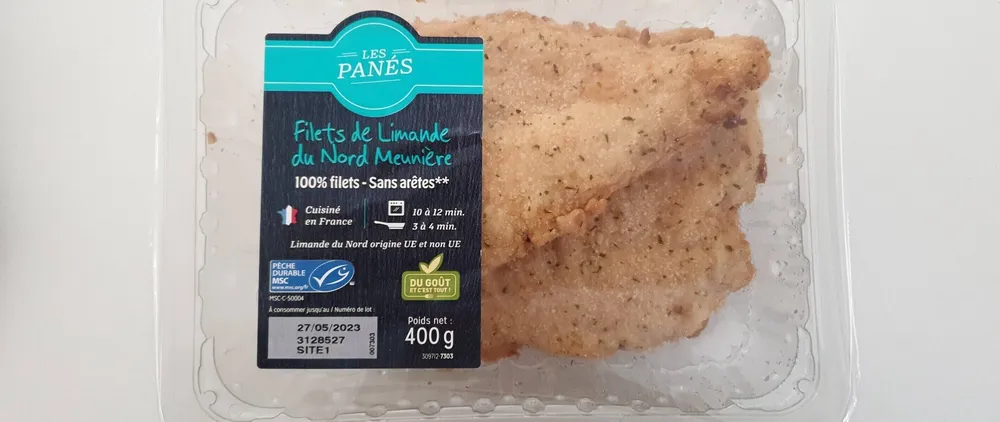 Filets de limande du Nord meunière