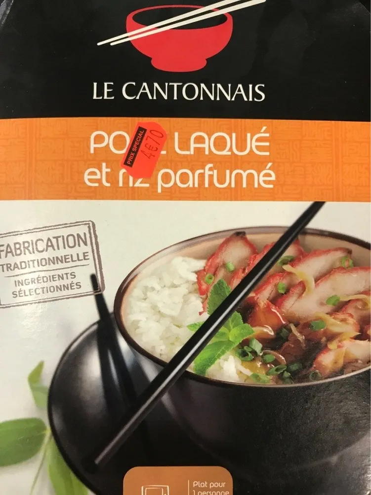 Le Cantonnais Porc laqué et riz asiatique la barquette de 300 g