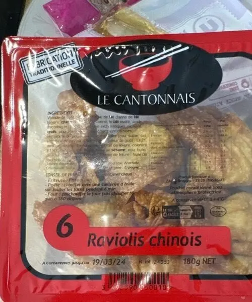 Raviolis Chinois LE CANTONNAIS, 6 pieces