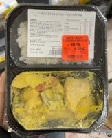Poulet curry et riz parfumé