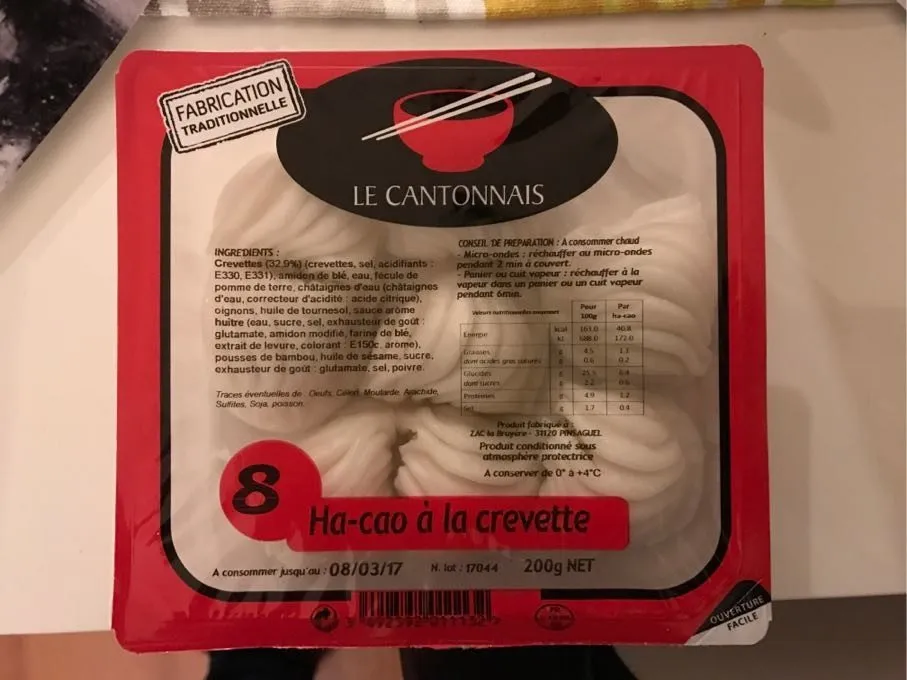 Ha-cao a la crevette
