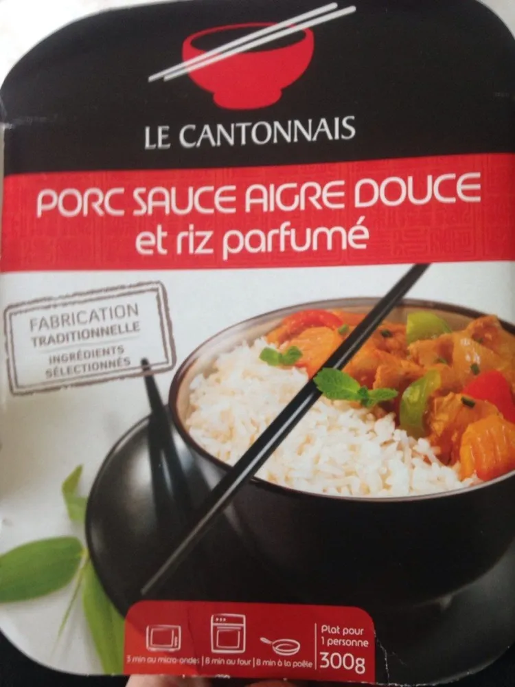 Porc sauce aigre douce et riz parfumé