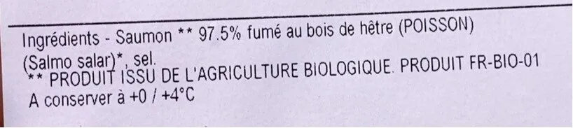 Tranches de saumon fume bio