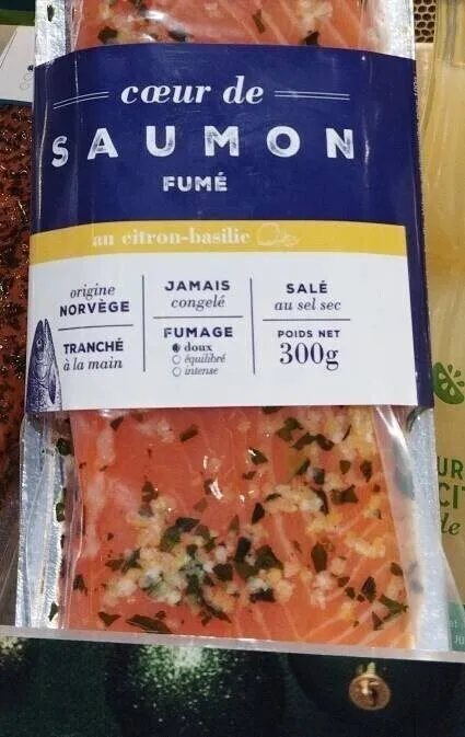 Cœur de saumon fumé au citron basilic