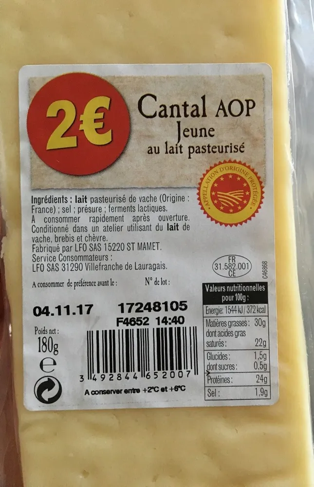 Cantal Jeune 28 %