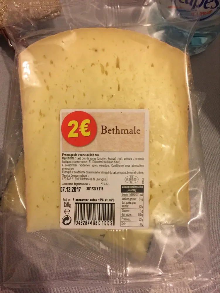 Bethmale Lait Cru 31 %