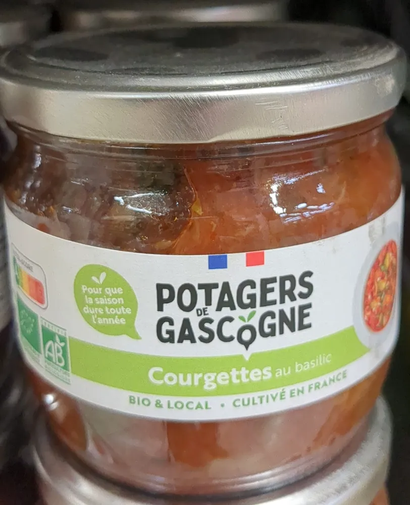 Courgettes au basilic
