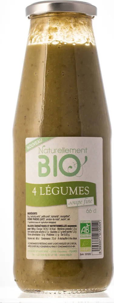 Soupe fine aux 4 légumes
