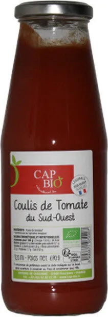 Coulis de Tomate BIO Origine Sud Ouest