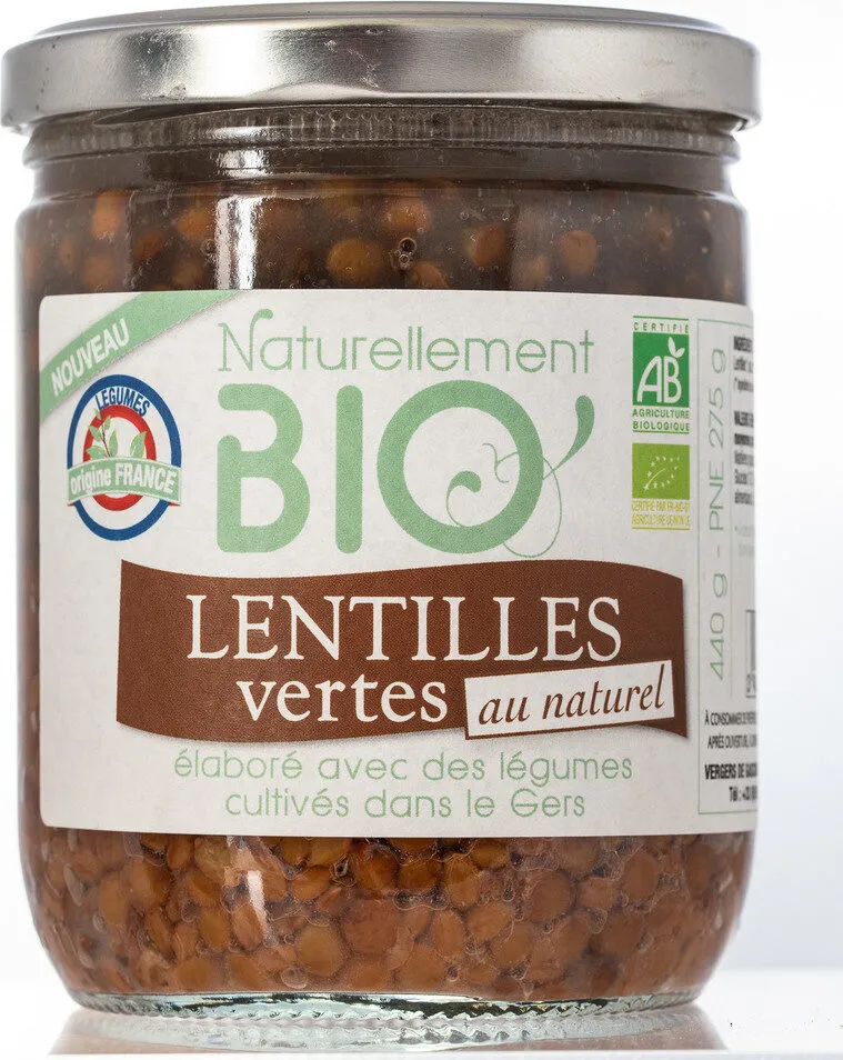 Lentilles vertes au naturel BIO