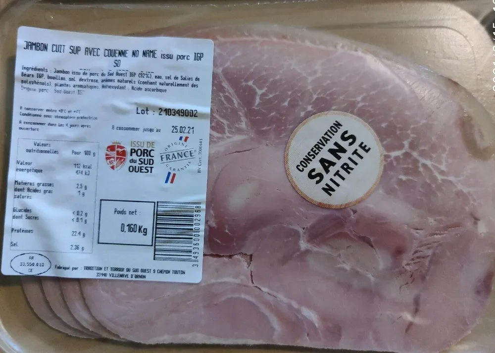 Jambon cuit Supérieur avec couenne