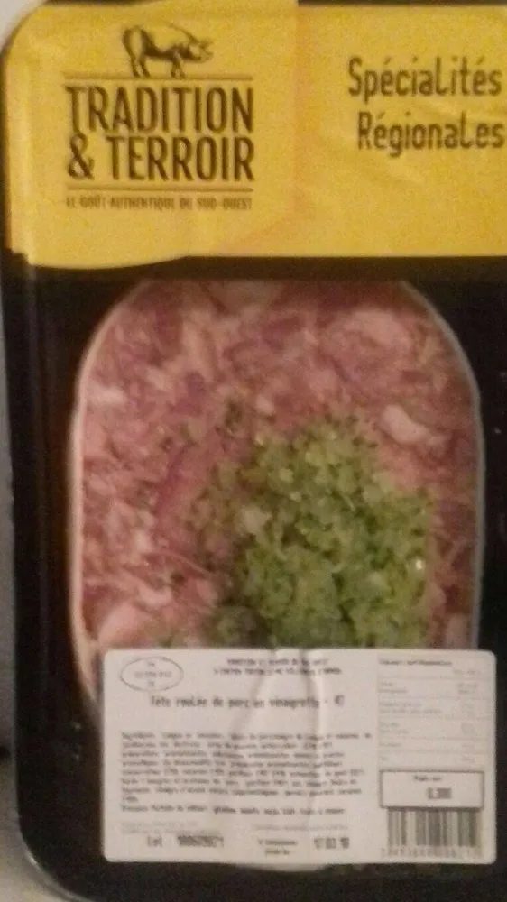 Tête roulée de porc en vinaigrette
