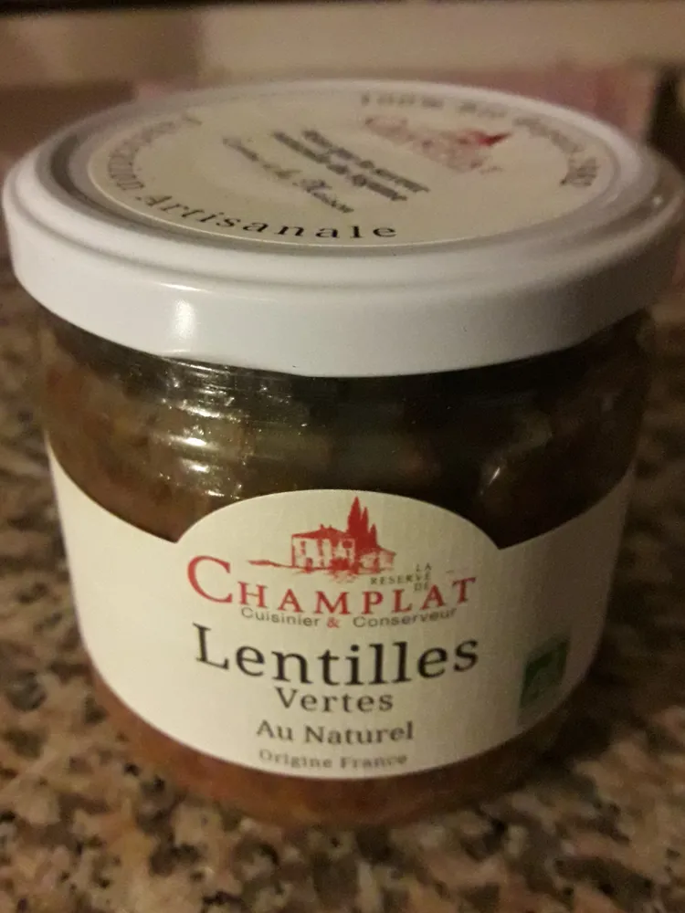 lentilles vertes Au Naturel