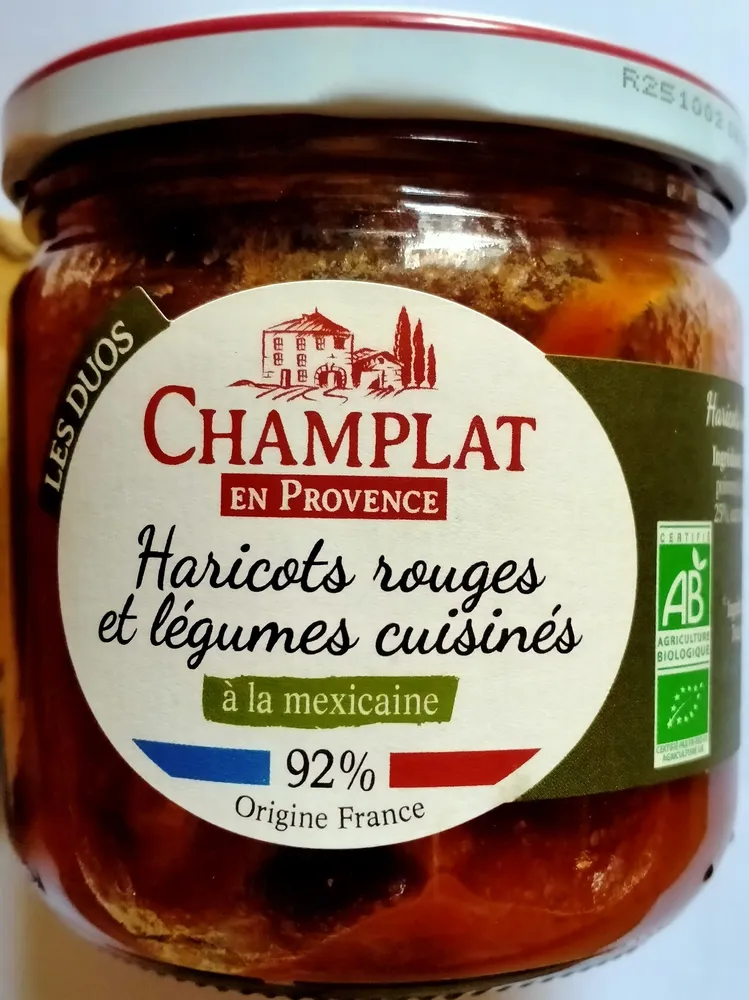 Haricots rouges & légumes cuisinés à la mexicaine