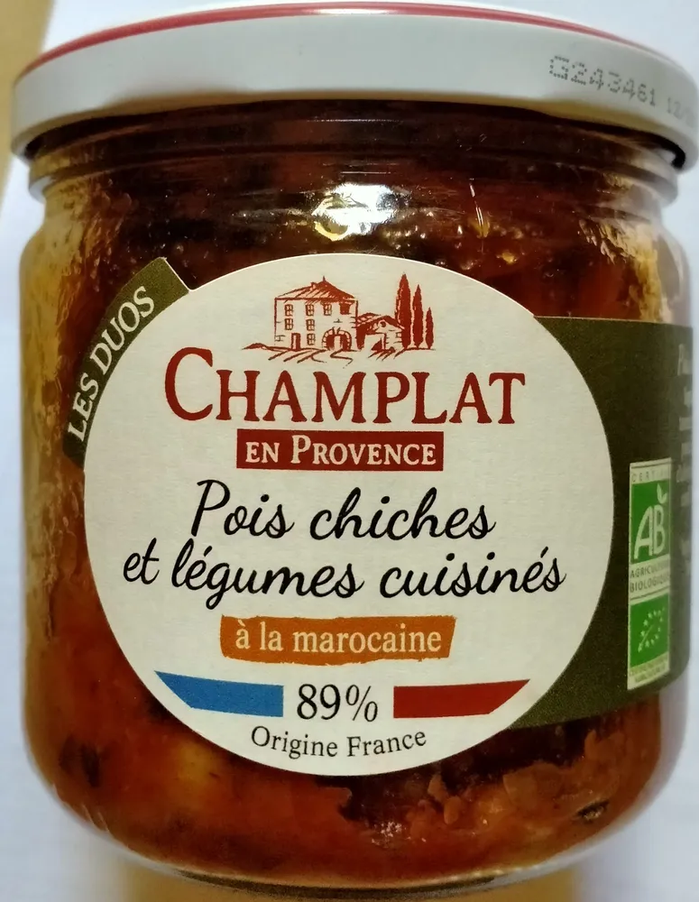 Pois chiche et légumes cuisinés