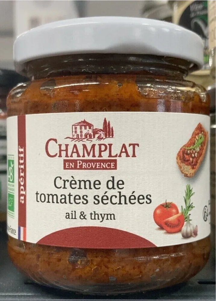 Crème de tomates séchées. Ail et thym