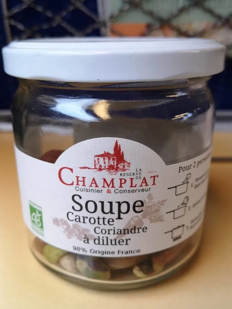 Soupe carotte coriandre à diluer