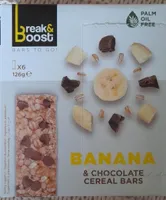 Banana and chocolate cereal bar