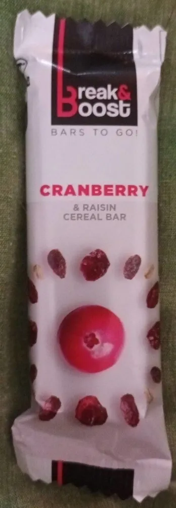 CRANBERRY & RAISIN CEREAL BAR