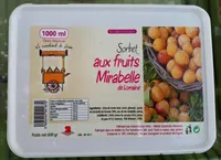 Sorbet aux fruits Mirabelle de Lorraine