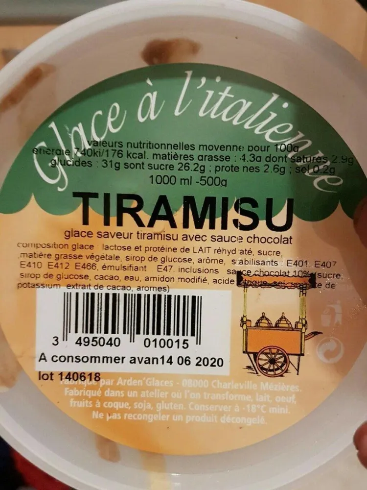 Glace à l'italienne tiramisu