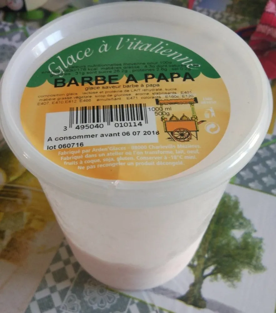 Glace italienne barbe a papa