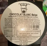 Creme glacee au chocolat blanc belge