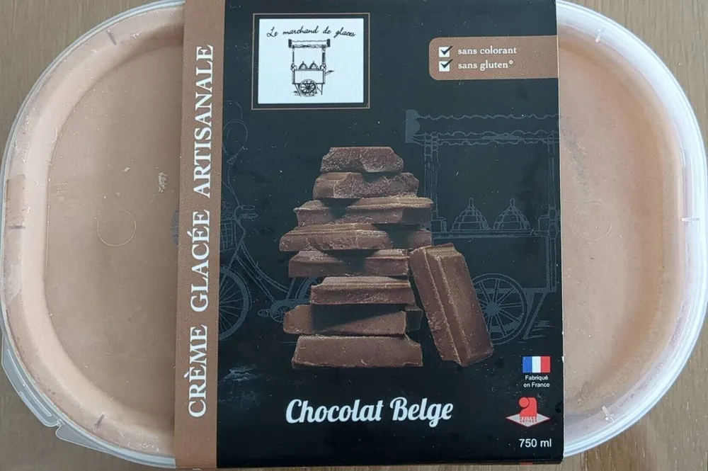 Crème glacée artisanale chocolat belge