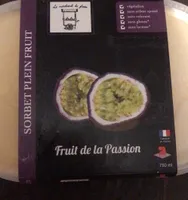 Sorbet plein fruit fruit de la passion