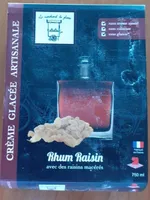 Crème glacée artisanale rhum raisin