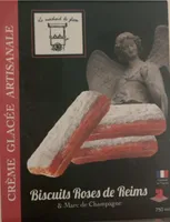 Crème glacée artisanale aux biscuits roses de Reims