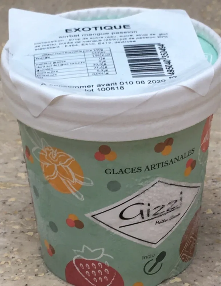 Glaces artisanales exotique