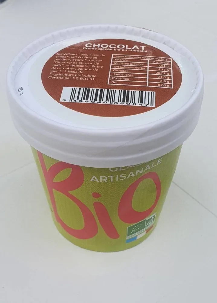 Crème glacée bio au chocolat